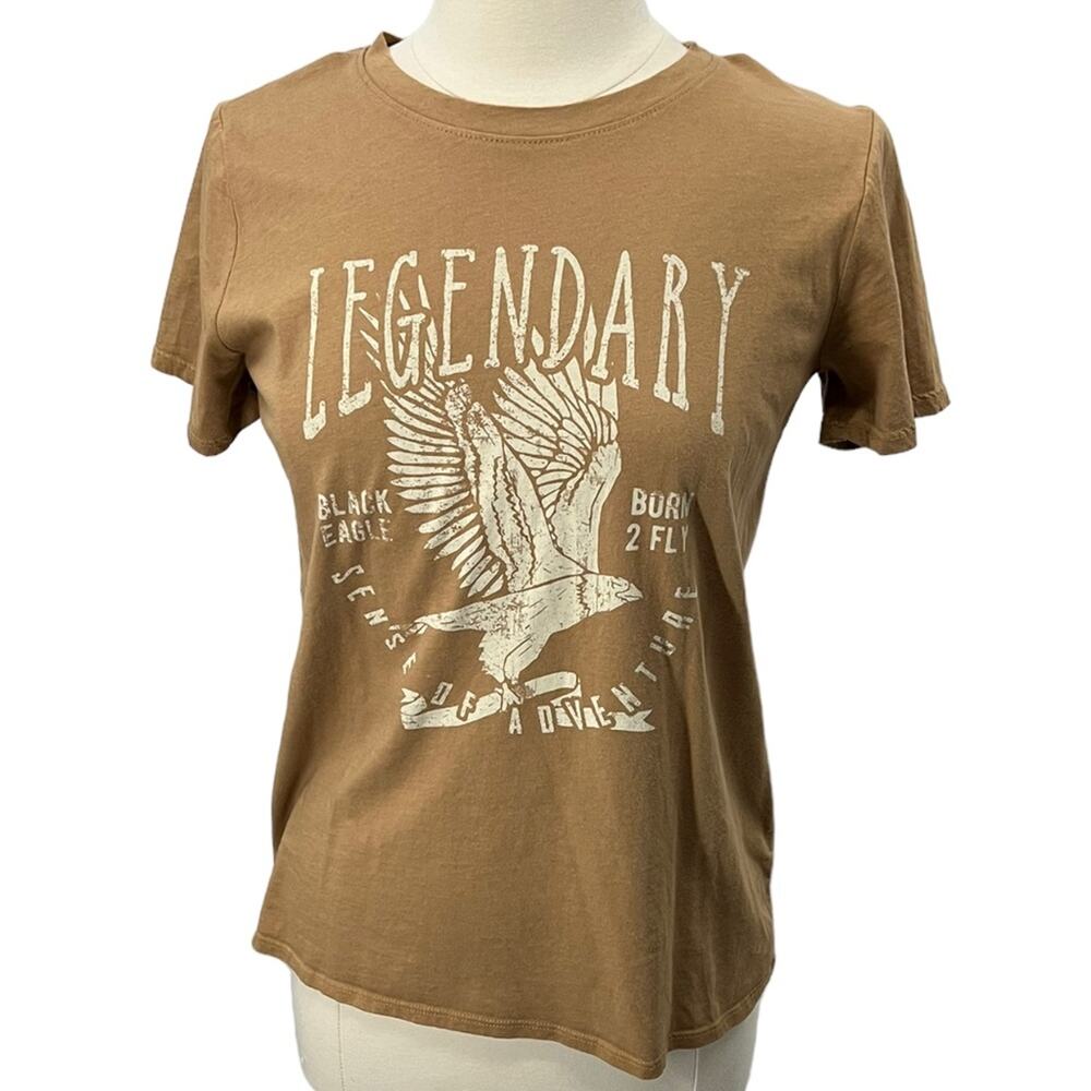 TRES BIEN Eagle Logo T-Shirt Sz Small